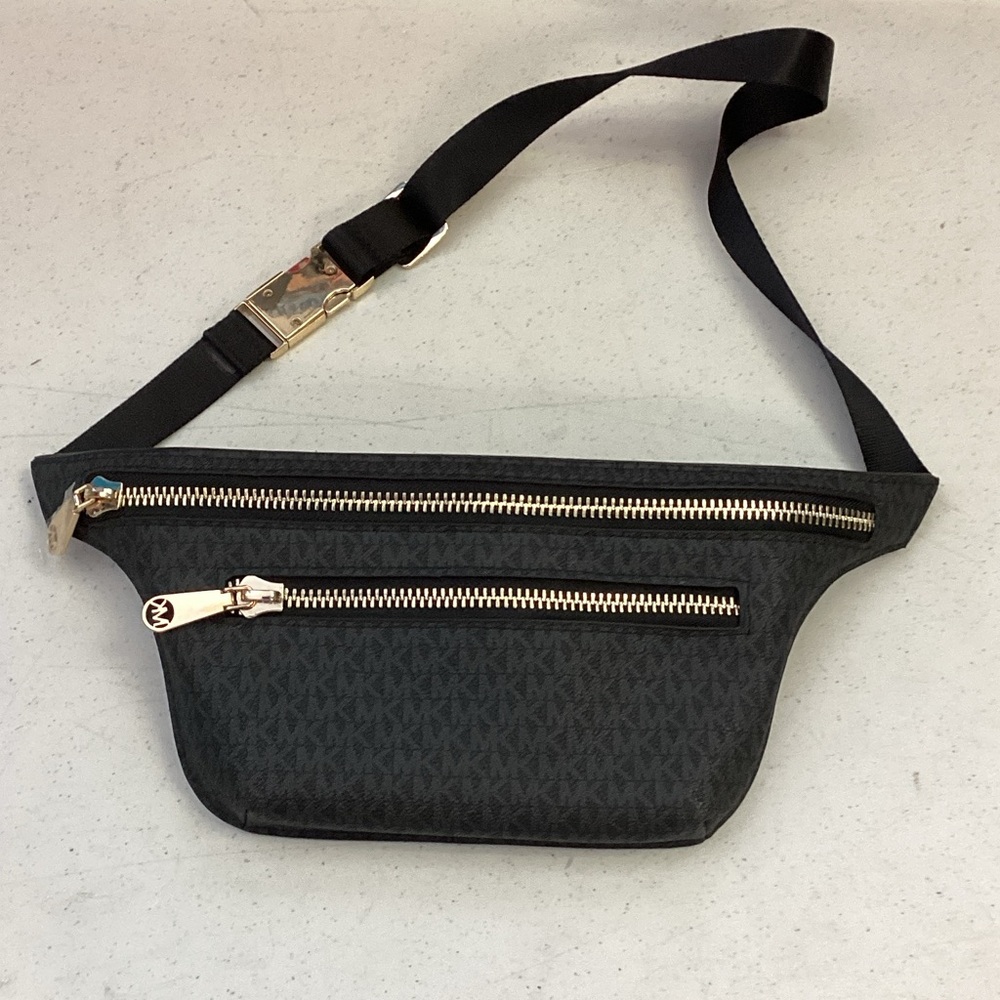 Michael Kors BNWOT Black Belt Bag with Gold Accents